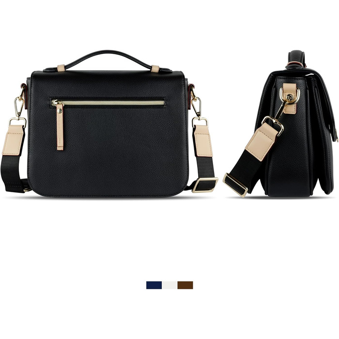 Сумка Bugatti Ella Classic чорна для жінок з екошкіри через плече та з ручками