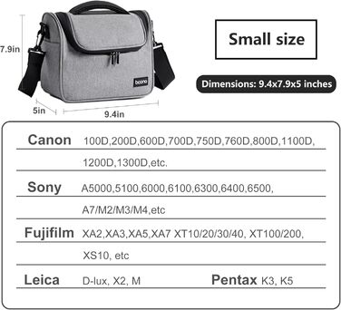 Сумка для камери Linpr: компактна, водонепроникна, для Canon/Sony/Nikon