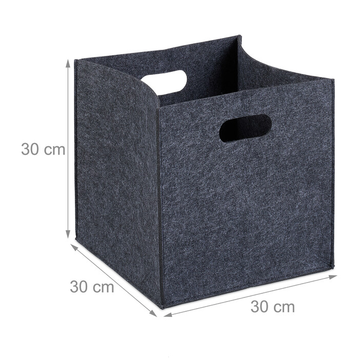 Relaxdays Felt Storage Boxes - Set of 2