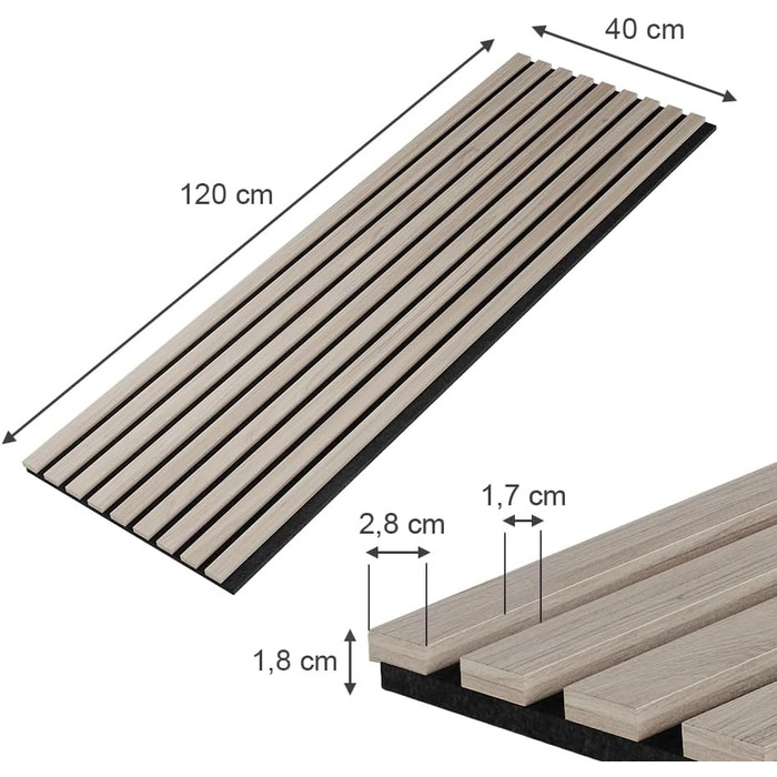 Акустичні настінні панелі Vicco для покращення звукоізоляції та шумопоглинання в приміщенні, коричневі, комплект 4 шт.
