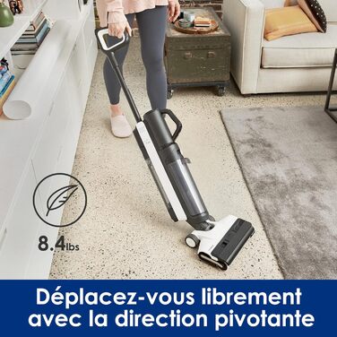 Тінеко Floor One S5 Combo: бездротовий пилосос для вологого та сухого прибирання, з інтелектом, для видалення бруду та шерсті тварин, легкий, тихий, з дисплеєм