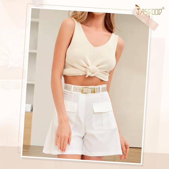 Жіночі шкіряні ремені JasGood (3 шт.) - 110 см та 100 см, для розміру 78-92 см та 64-77 см (чорний, коричневий, бежевий)