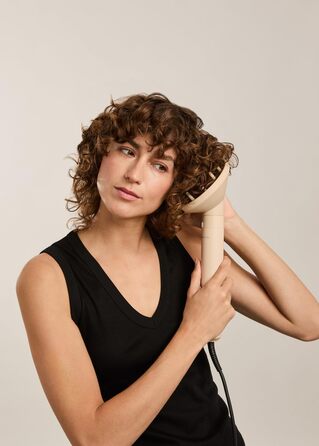 Іонський фен для волосся з технологією Frizz-Free, 2 температури, функція охолодження, 2 швидкості, технологія негативних іонів, 1800W (ION STYLER PRO ADVANCE, пісок)