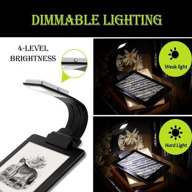 LED лампа для читання Opard: регульована, портативна, для Kindle, майстрів, студентів