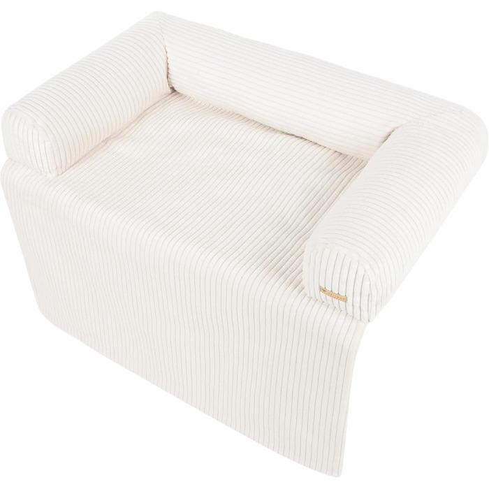 Ліжко для собак Velinda: м'яке диван-ліжко з захисною підстилкою для дивану (кремовий, Cord)