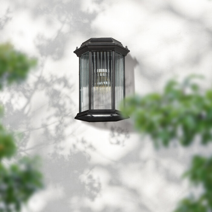 Relaxdays Hexagonal Outdoor Wall Lamp