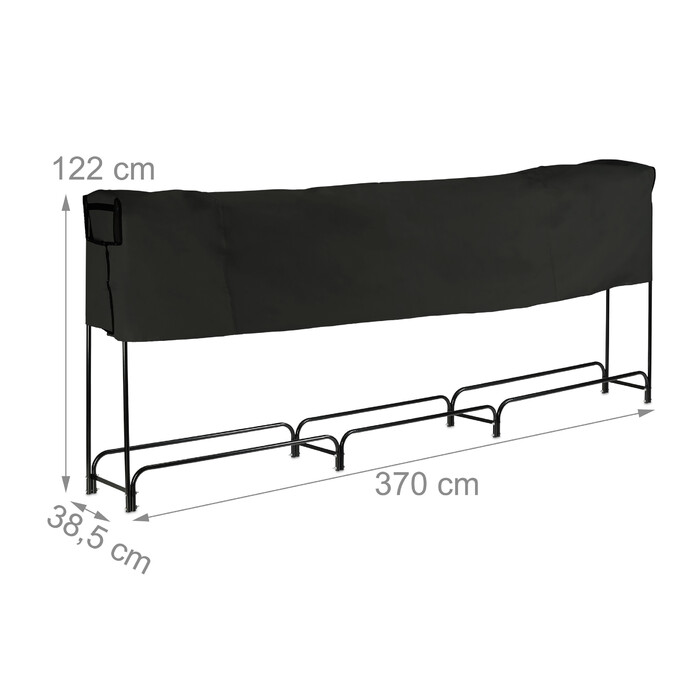 Relaxdays Large Firewood Rack with Cover