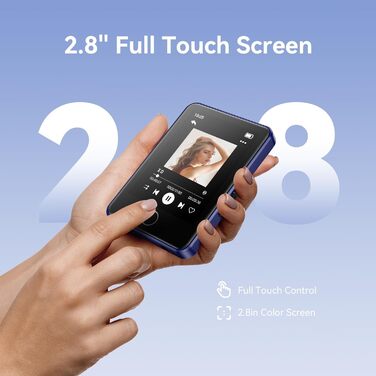 MP3 плеєр GPTEK з Bluetooth 5.3, 2.8