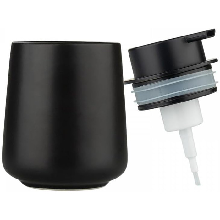 Дозатор для мила XUDREZ, 380 мл, кераміка, для кухні, наповнюваний, чорний