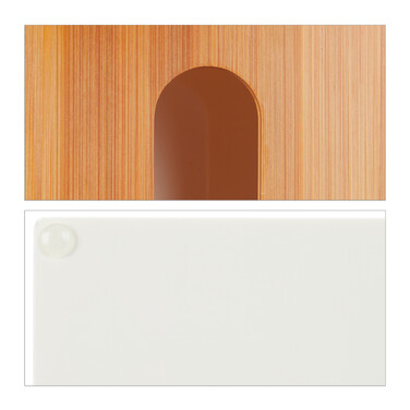 Relaxdays White Towel Box with Bamboo Lid