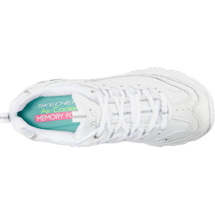 Кросівки Skechers D'Lites Fresh Start для жінок з Memory Foam, чорно-білі, шкіра, сітка, розмір EU 38