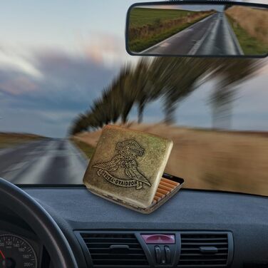 Елегантне металеве тютюнотримач для 20 сигарет, вінтажний дизайн, золотий колір