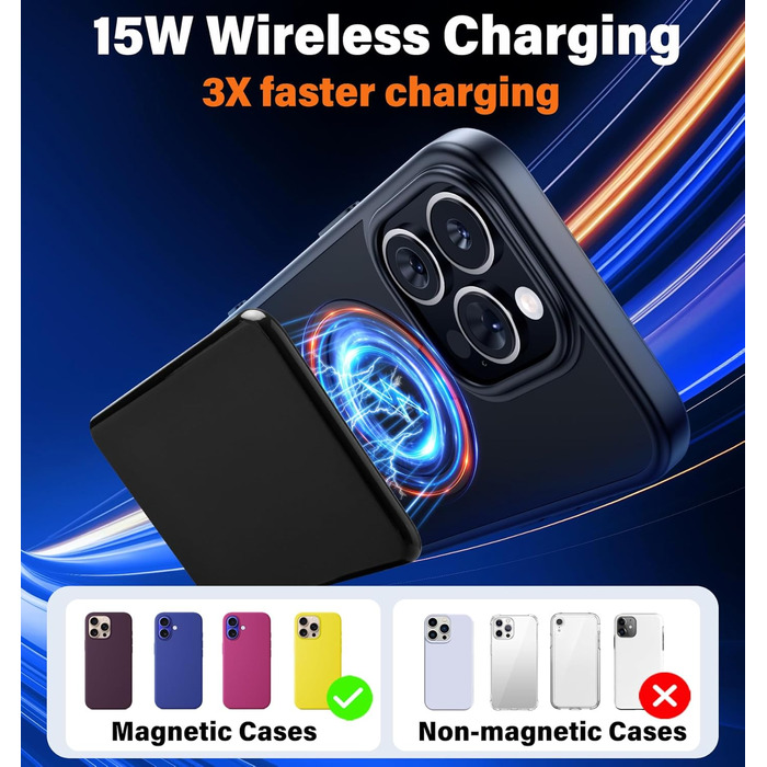 Power Bank MagSafe 5000mAh з підтримкою PD 20W та QC 3.0 - Білий/Чорний. Швидка зарядка, USB-C, для iPhone 17/16/15/14/13