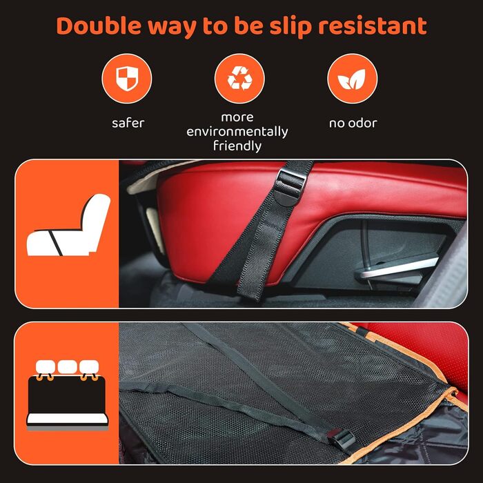 Автоматичний килимок для собак у машину, 135x148 см, чорний з вентиляційною сіткою, захист бокових панелей, вологостійкий