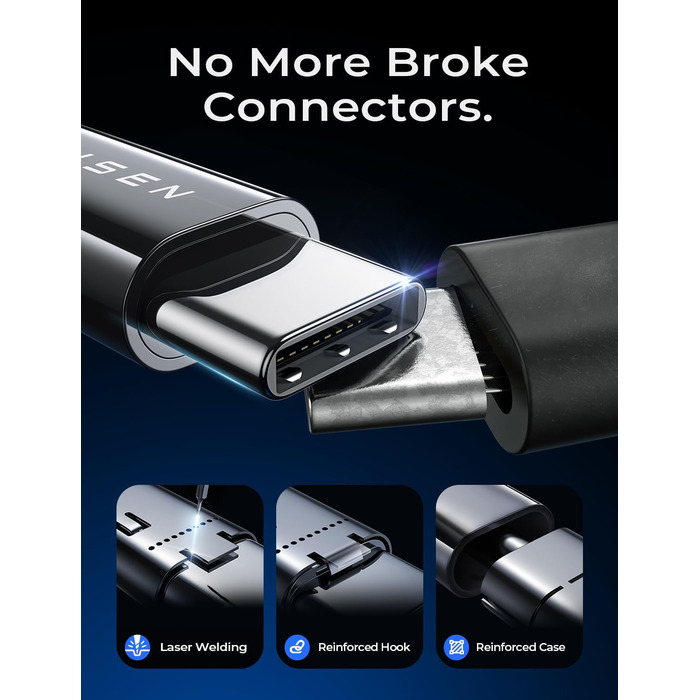 Кабель USB-C на USB-C 1м + 2м, 2 шт. LISEN 240W, для Samsung Galaxy S24 Ultra, MacBook Pro/Air, iPhone 17/16/15 Pro, iPad Pro/Air, чорний