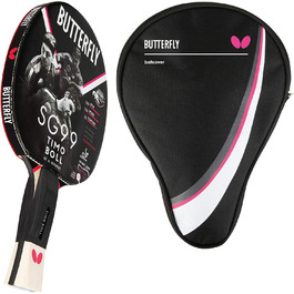Набір для настільного тенісу Butterfly Timo Boll SG99 | Професійний ракетковий комплект для змагань | ITTF сертифіковане покриття Wakaba | Анатомічна форма ручки smart.Grip (з чохлом DC1)