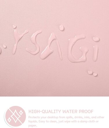 Підкладка під мишу YSAGi, 80x40 см, рожева, з антиковзким покриттям, для офісу та дому