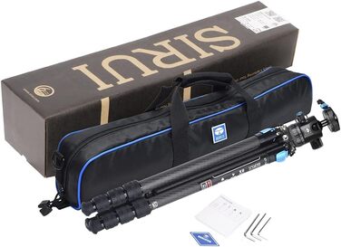 Штатив SIRUI ST-124+ST-10X з відеоголовою для панорамної зйомки, карбонове, 4 секції, 166см, 3кг