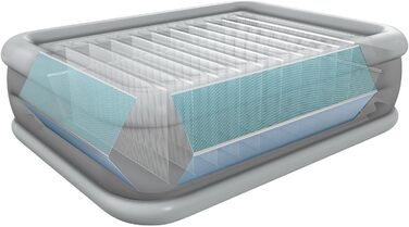 Надувний матрац Intex Queen Comfort-Plush Fiber-Tech RP 152x203x56 см (64418ND) - двоспальний, флокований