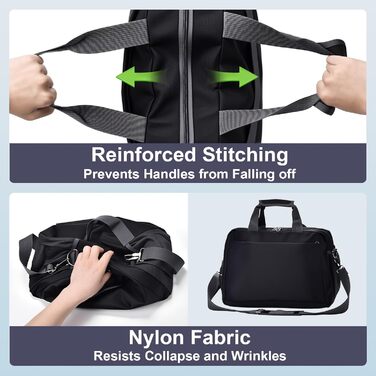 Органайзер для валізи 12 шт., водовідштовхувальний, для подорожей, сімейних поїздок, зберігання вдома (Чорний 1x косметичка + 1x дорожня сумка 20л A)