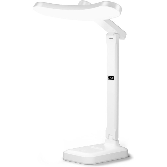LED лампа настільна з регулюванням яскравості та 3 кольоровими температурами, LCD-дисплеєм. Захист очей, без мерехтіння, для офісу, спальні та дитячої кімнати.