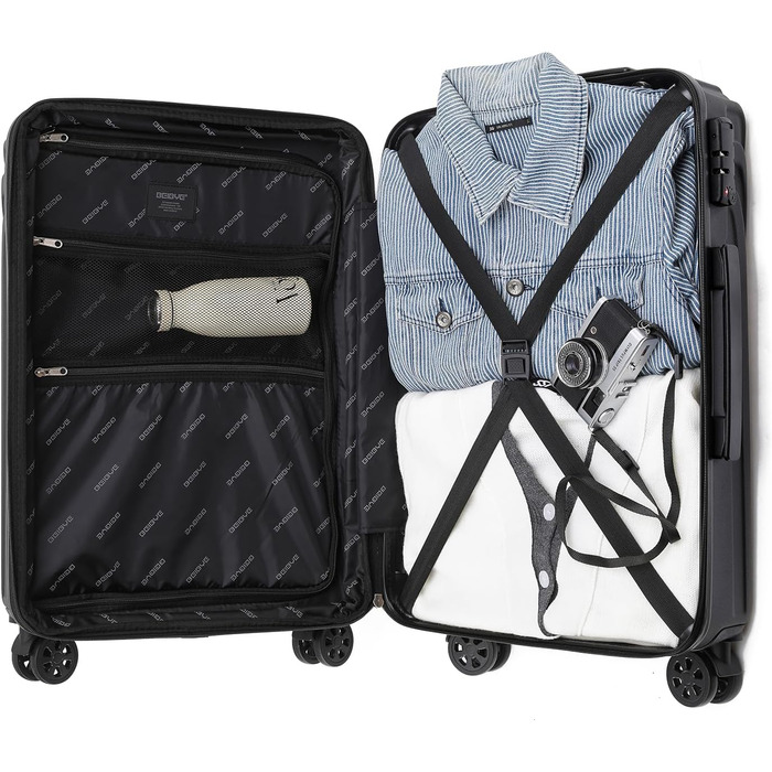 Валіза BEIBYE, рол-валіза, жорсткий корпус, TSA замок, подвійні колеса, розширення, темно-зелений (76 см)