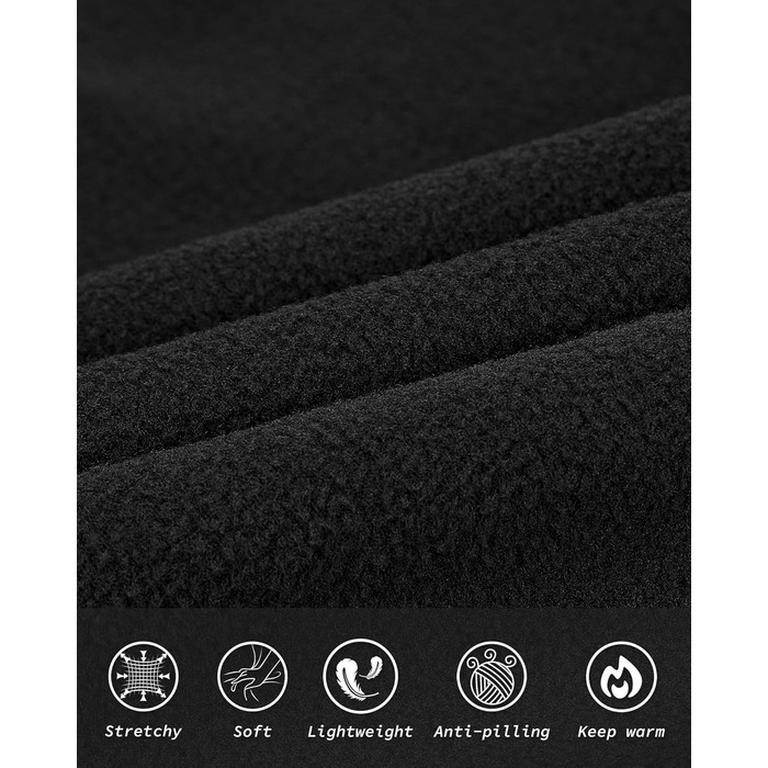 Чоловіча флісова жилетка 33000ft - ультралегка, без рукавів, з кишенями та блискавкою, чорна