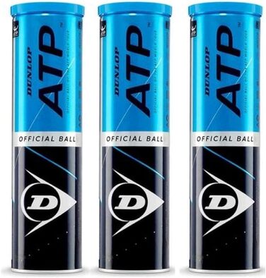Dunlop ATP Official Tennis Balls - 12 Pack (3 x 4)