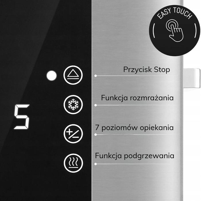 Тостер LEBENLANG LBL9898, сріблястий/сірий, 850 Вт