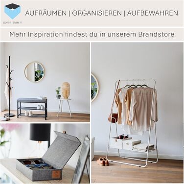 Преміум велика коробка для зберігання з кришкою LOVE IT STORE IT, тканинна, беж, 62x37,5x39 см, для вітальні