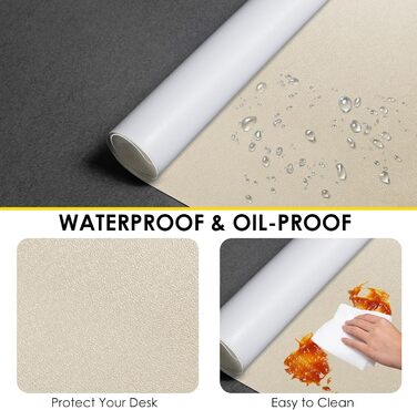 Підкладка на стіл Vicwe 120x60 см, жовта, з ПВХ, антиковзка, для офісу та дому