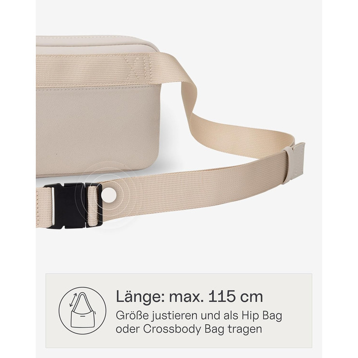 Kapten & Son Bauchtasche Bergen: сумка на пояс, кросбоді для жінок та чоловіків, 0.8 л, м'ятний колір, ідеальна для подорожей та міста