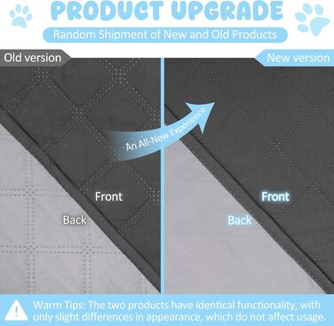 Водонепроникний захисний чохол для собачого дивана HezzLuv, ковдра для тварин, простирадло на матрац, захист меблів, миється, двосторонній, стійкий до подряпин, стійкий до шерсті тварин, для цуценят, середніх та великих собак та котів (сірий, 203x152 см)