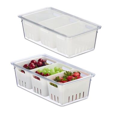 Relaxdays Refrigerator Organizer 2-Piece Set