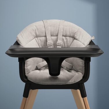Стільчик для годування Stokke Clikk з підносом і ременем безпеки, ергономічний, регульований, легкий, для дітей 6-36 місяців, до 15 кг, Nordic Grey