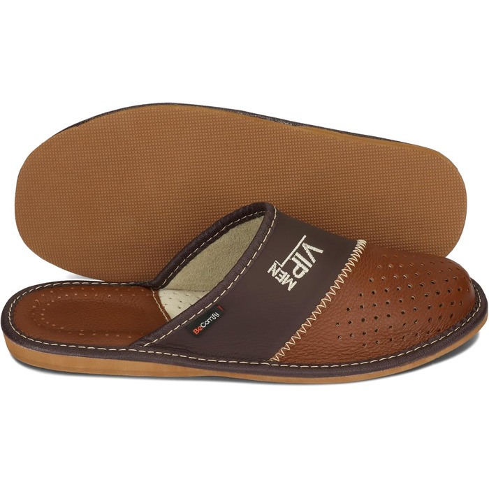 Чоловічі домашні капці BeComfy Leder з вишивкою 