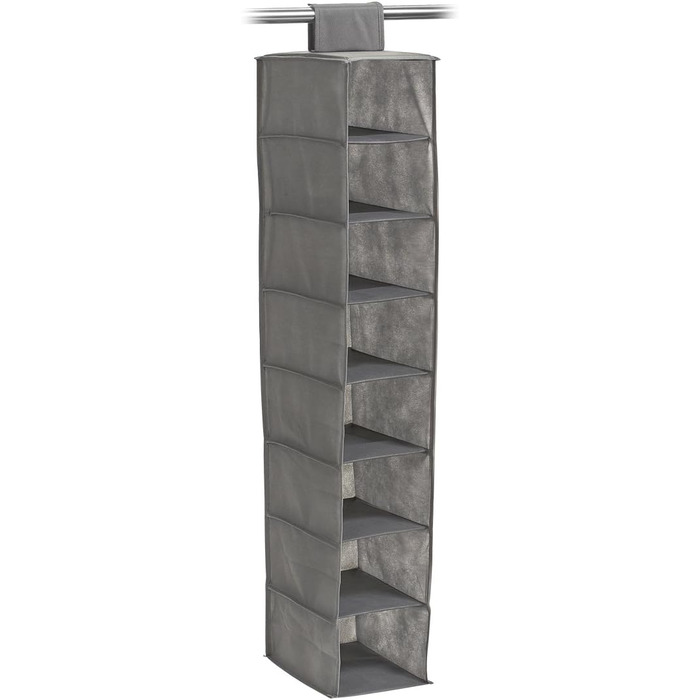 Органайзер для зберігання Zeller 14614 з 8 відділеннями, флізелін, тканина, сірий, 18x30x105 см