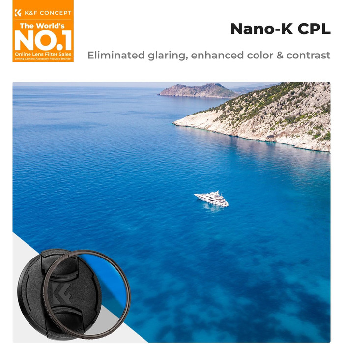 Поляризаційний фільтр K&F Concept Zirkular (CPL) 82mm для об'єктивів фото- та відеокамер