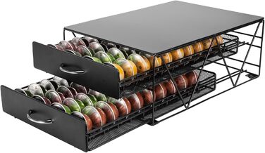Тримач для капсул кави Nespresso Vertuo - органайзер для 80 капсул, металева висувна шухляда