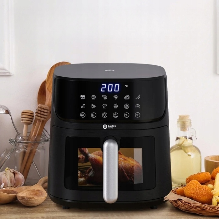 Сімейна аерофритюрниця Balter Air Fryer XXL 1500W, 5.5 л, LED-дисплей, на 4 особи