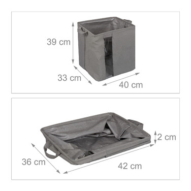 Relaxdays Storage Basket with Clear Window