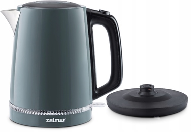 Електричний чайник Zelmer ZCK7921G, 2200 Вт, 1,7 л, сріблястий/сірий