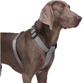 Шлейка для собак FEimaX для великих собак, тактична, не тягне, дихаюча, комфортна, сіра, міцна