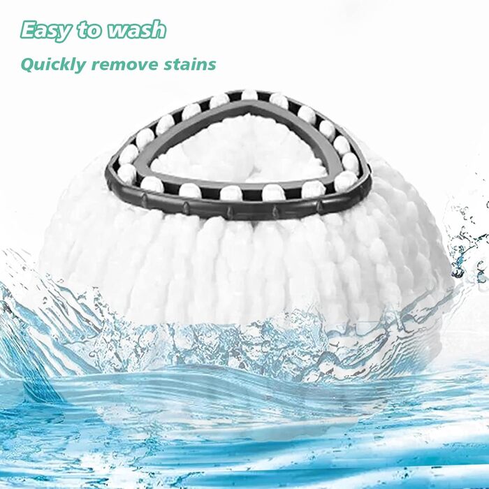8 Pack Spin Mop Replacement Heads, 360 Degree Spinning Mop Replace Head, 100% Microfiber Mop Head Replacement Compatible with Triangle Spin Mop for Floor Cleaning