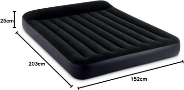 Надувний матрац Intex Queen Classic з подушкою та технологією Fiber-Tech (64150ND)