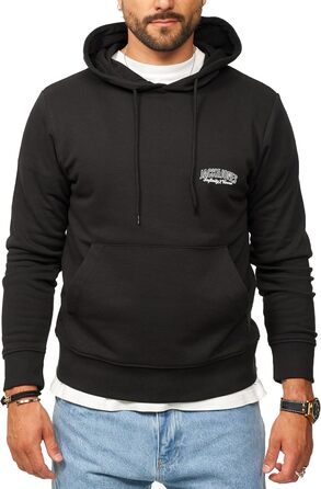 Чоловічий світшот з капюшоном JACK & JONE, чорний, розмір M