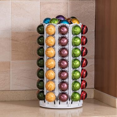 Підставка для капсул Nespresso та кавових подушечок Vertuo, біла (100+ капсул) - Опуклий сад