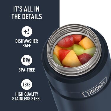 Термос THERMOS Stainless King, 680 мл, вакуумна ізоляція, колір Midnight Blue