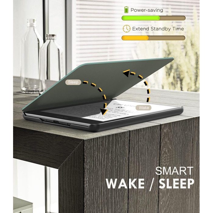 Чохол MoKo для Kindle Paperwhite 11 (2021) 6.8 дюйма, тонкий, легкий, з авто-сон/пробудження, зелений, Signature Edition