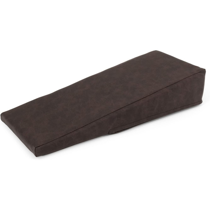 AFH Armlagerungskeil Quality with high-quality, removable artificial leather cover, color anthracite-brown